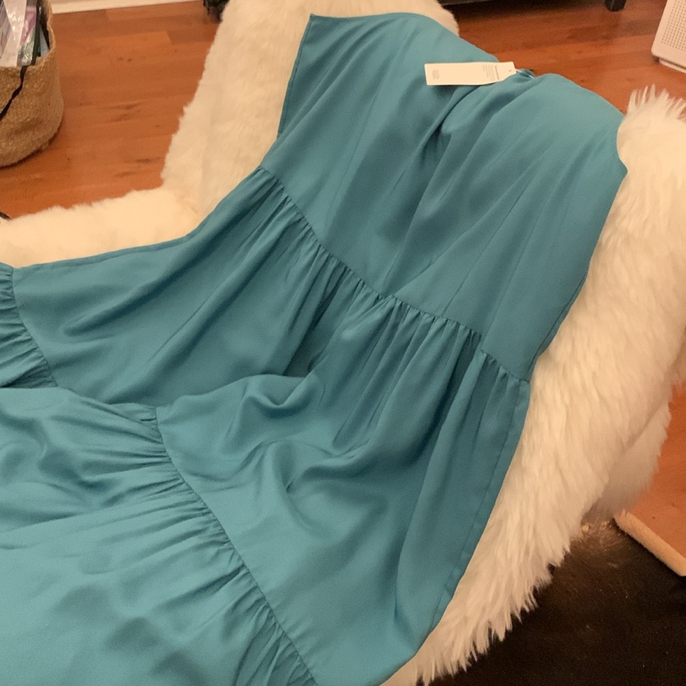 NWT Eileen Fisher River Washed Silk Tiered Dress - Picture 7 of 7